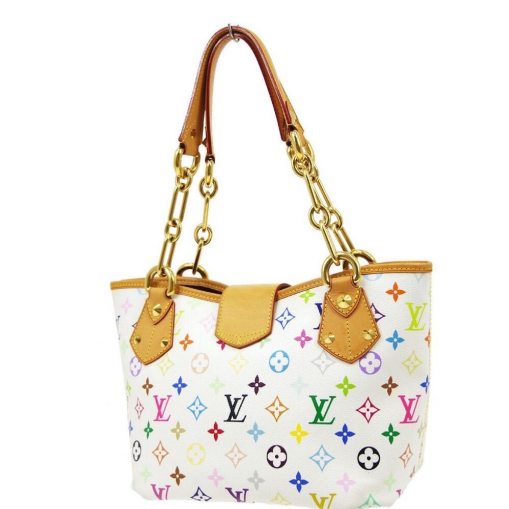 Louis Vuitton Annie Monogram Multicolor MM Murakami White Handbag